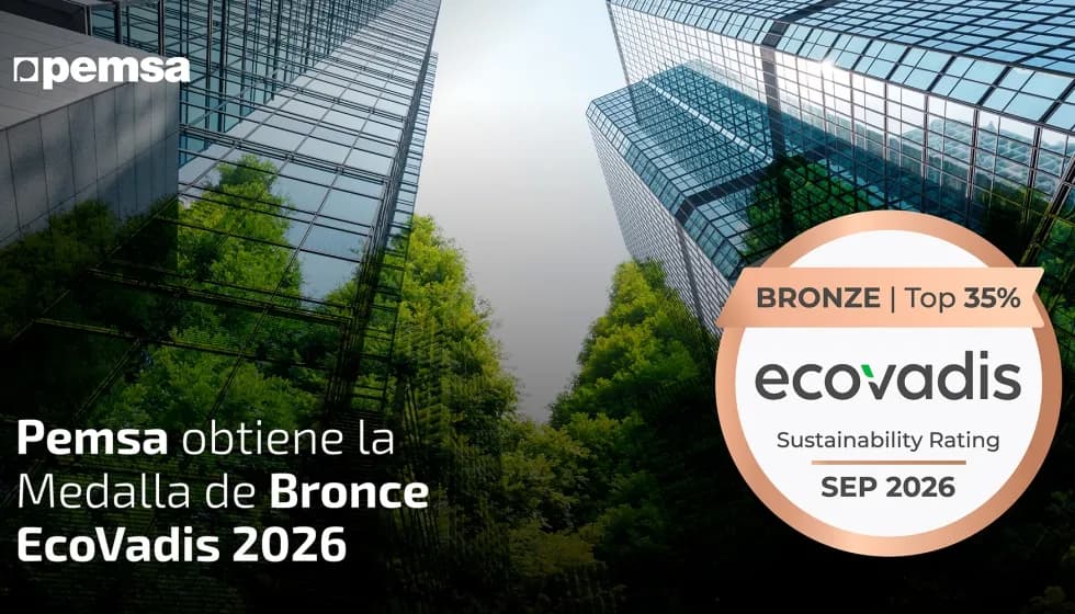 Pemsa recibe Medalla de Bronce EcoVadis por sostenibilidad