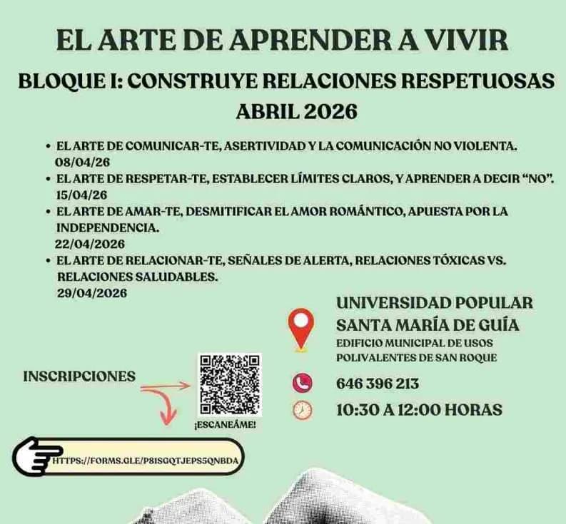 Talleres sobre relaciones saludables en la Universidad Popular de Guía