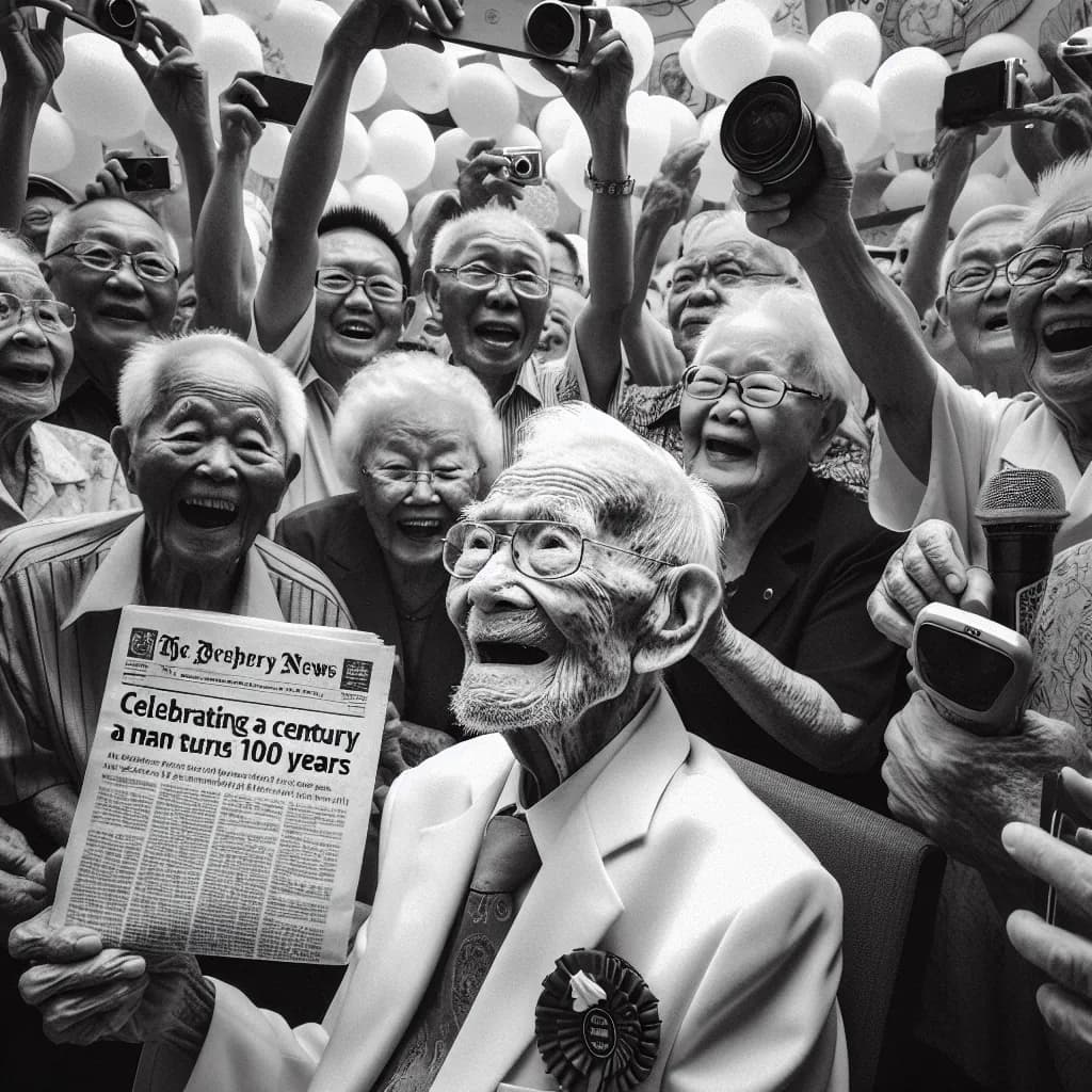 Celebrando un Siglo de Alegría: Un Hombre Cumple 100 Años