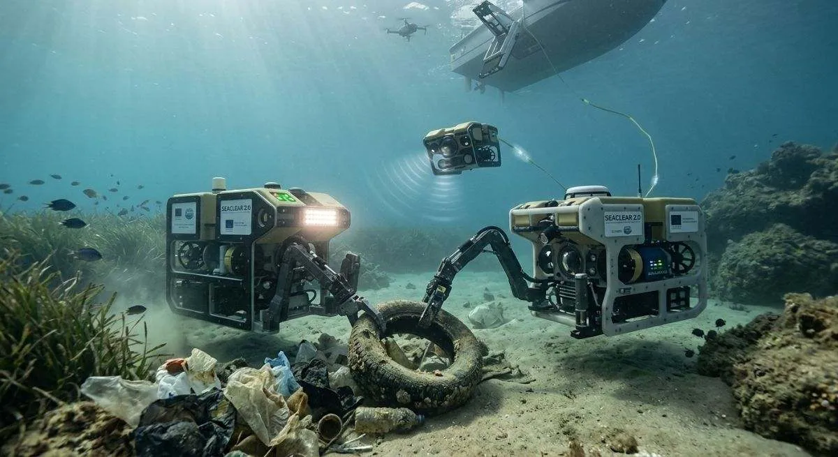 La UE impulsa robots para limpiar el fondo marino con SeaClear 2.0
