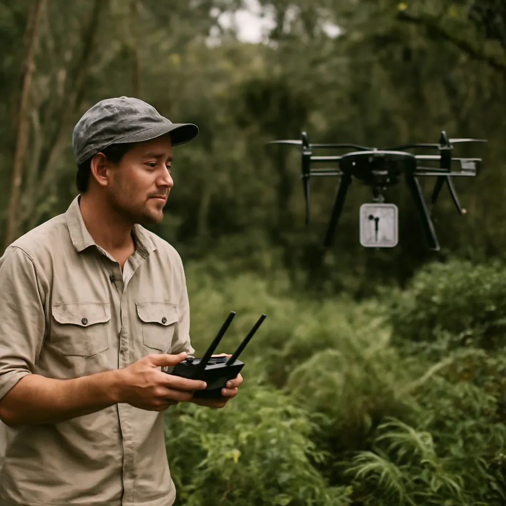 Uso de drones para controlar el guayabo fresa en Hawái