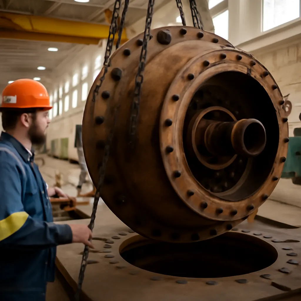 Renovación en la central hidroeléctrica Old Hickory: turbina de 1957 sustituida por una de siete palas
